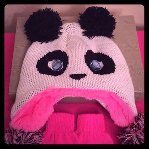🐼Girl Panda Hat & Gloves Set🐼